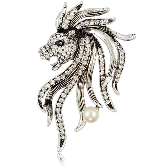 TB020 TIGER HEAD BROOCH