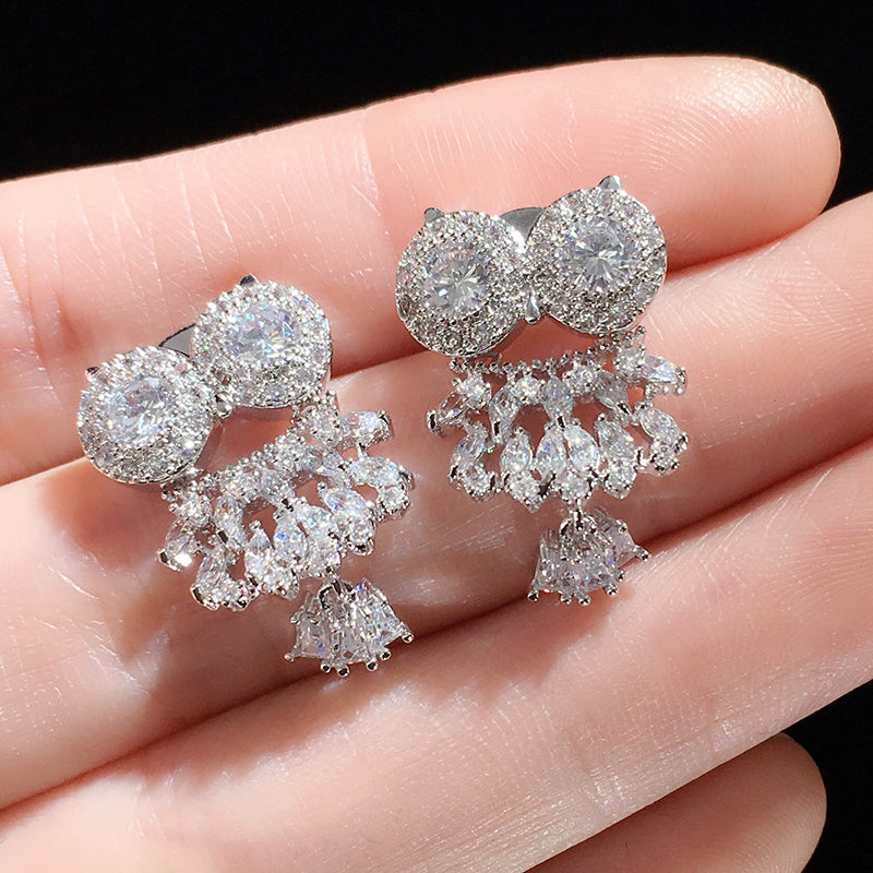 TB025 CHRISTMAS OWL EARRINGS