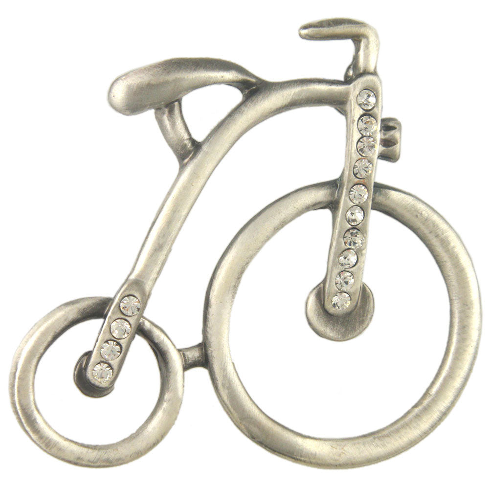 GB1771 | Antique Plated Crystal Bicycle Brooch/Pin Eyeglass Holder